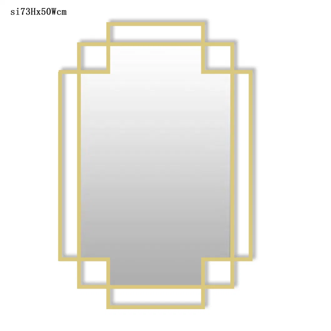 2022 Top Selling Large Gold Metal Framed Mirror Rectangluar Bathroom Mirror