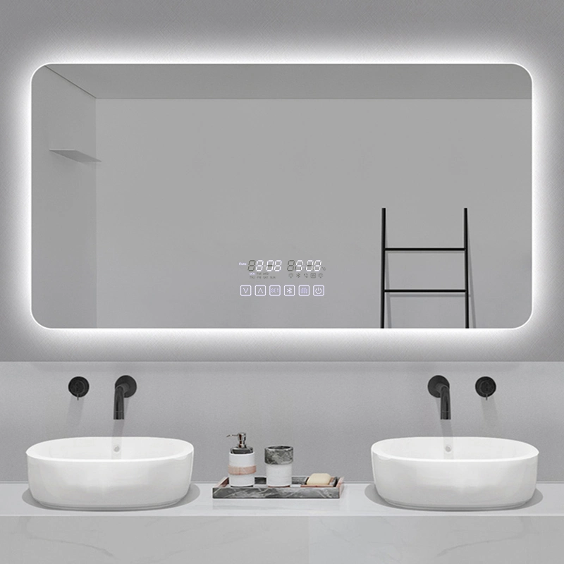 Customized Illuminated Defogger Adjustable Bathroom Smart LED Mirror