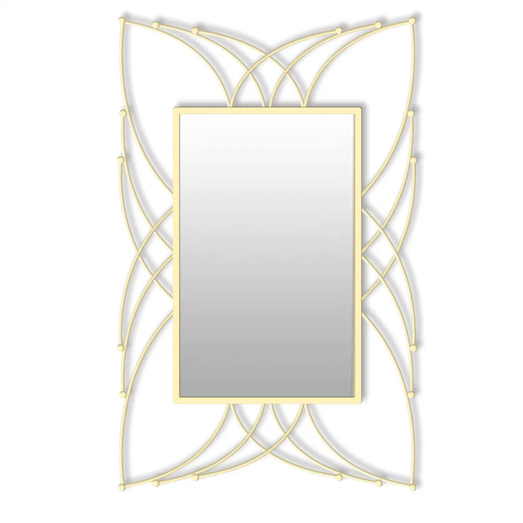 2022 Top Selling Large Gold Metal Framed Mirror Rectangluar Bathroom Mirror